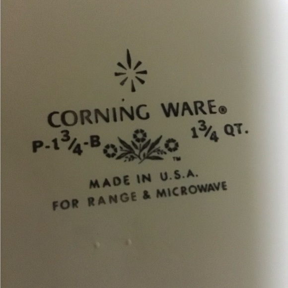 CORNING WARE w/ glass lid & plastic storage lid 1 3/4 quart - Picture 8 of 8